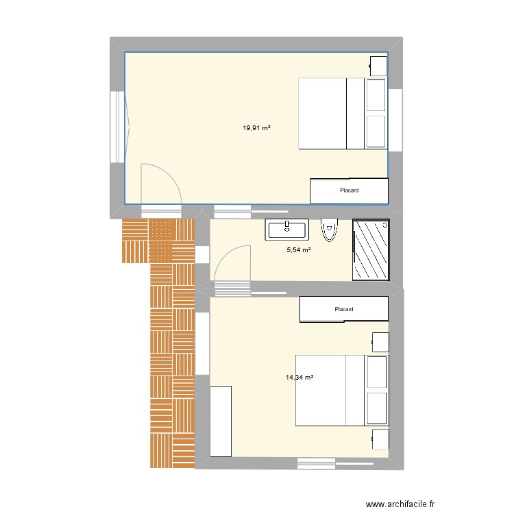 Extension. Plan de 0 pièce et 0 m2