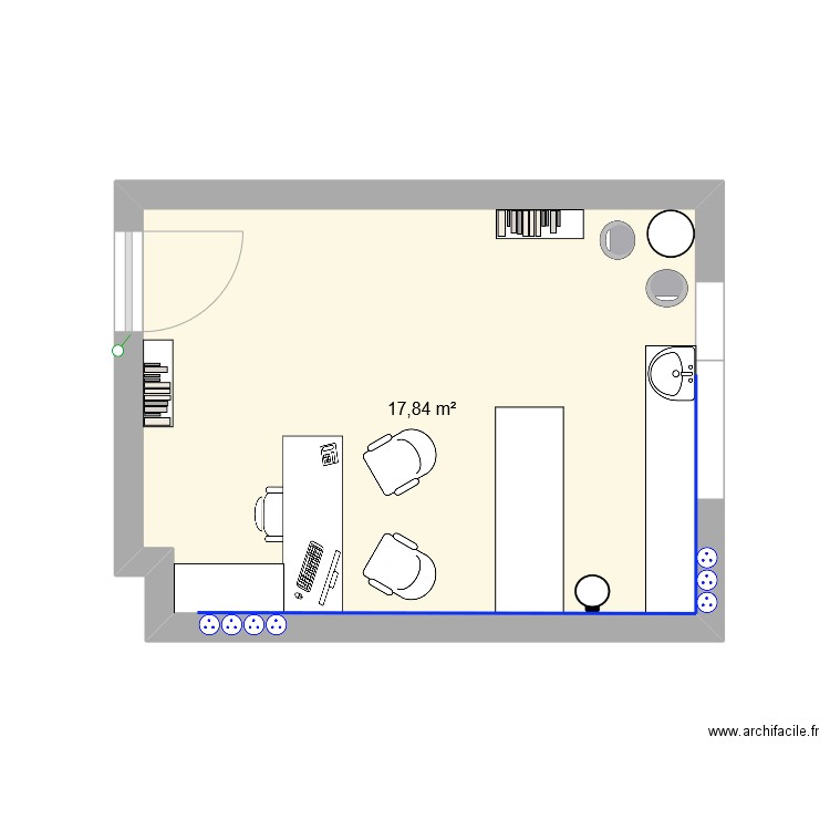 Cabinet 2. Plan de 0 pièce et 0 m2