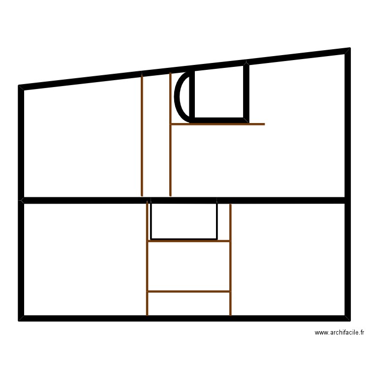 Combles 3 NB avec poutres lamibois 2. Plan de 3 pièces et 168 m2