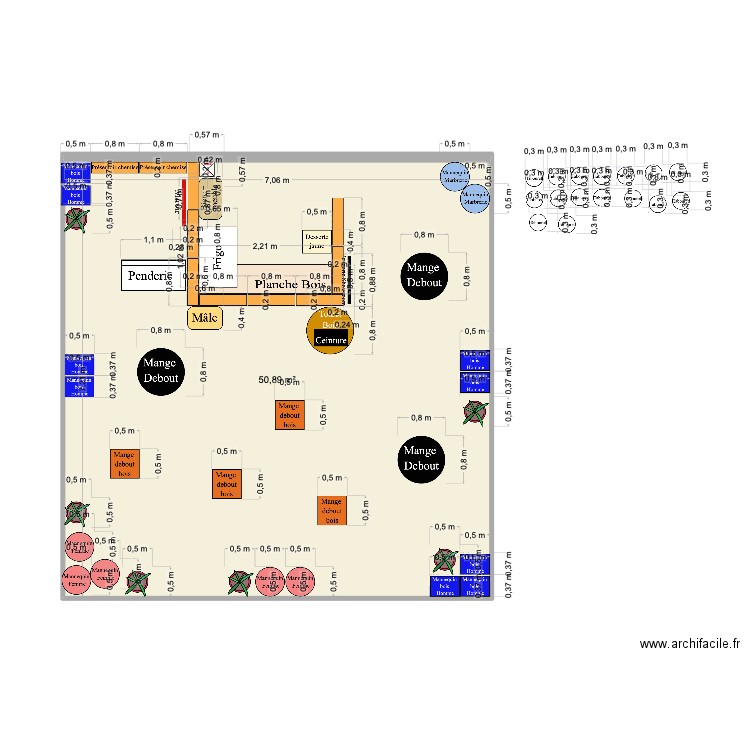 Salon Paris 2025. Plan de 1 pièce et 51 m2