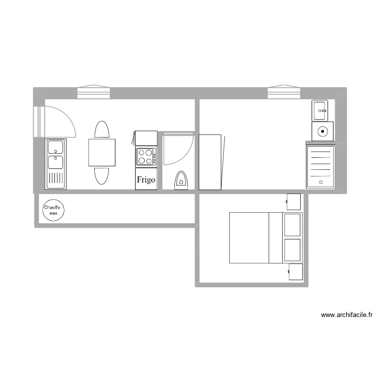 Studio. Plan de 
