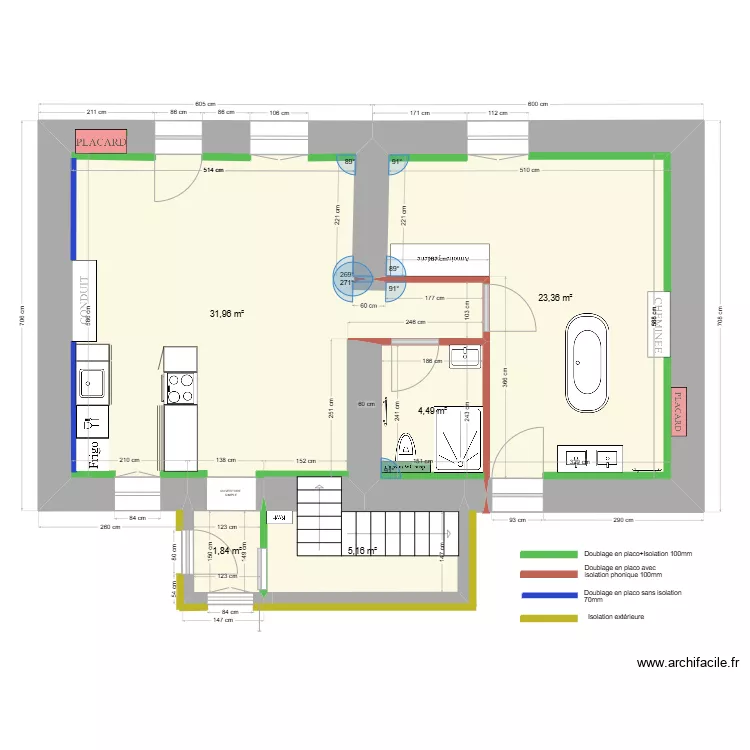 Plan agencement Maison Cheilly Les Maranges. Plan de 