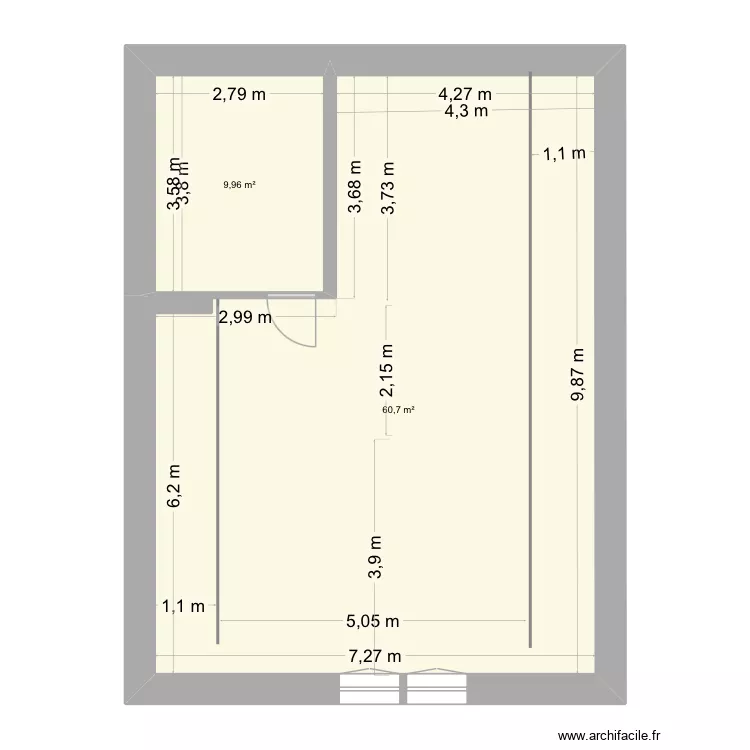 Appart Montalieu V0. Plan de 2 et 71 m² Appart Montalieu V0. Plan de 2 et 71 m²