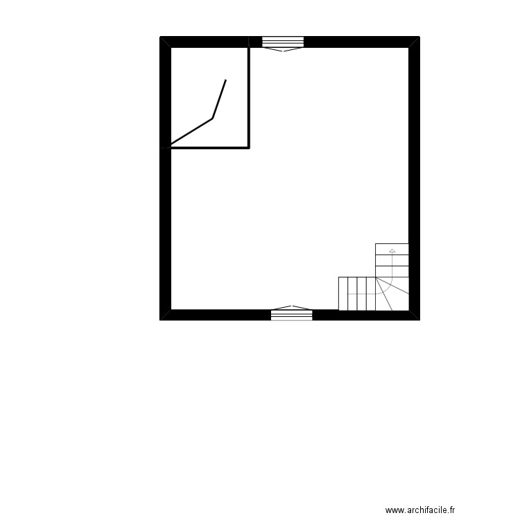 Jayez. Plan de 3 pièces et 75 m2