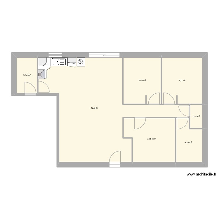 maison 3. Plan de 7 pièces et 83 m2