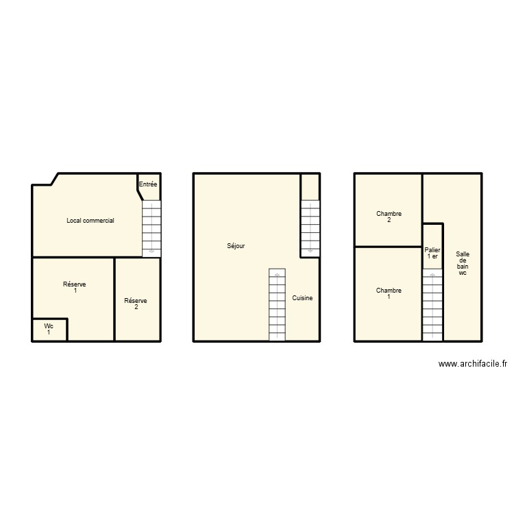 QUIMPER PAPIN. Plan de 10 pièces et 60 m2