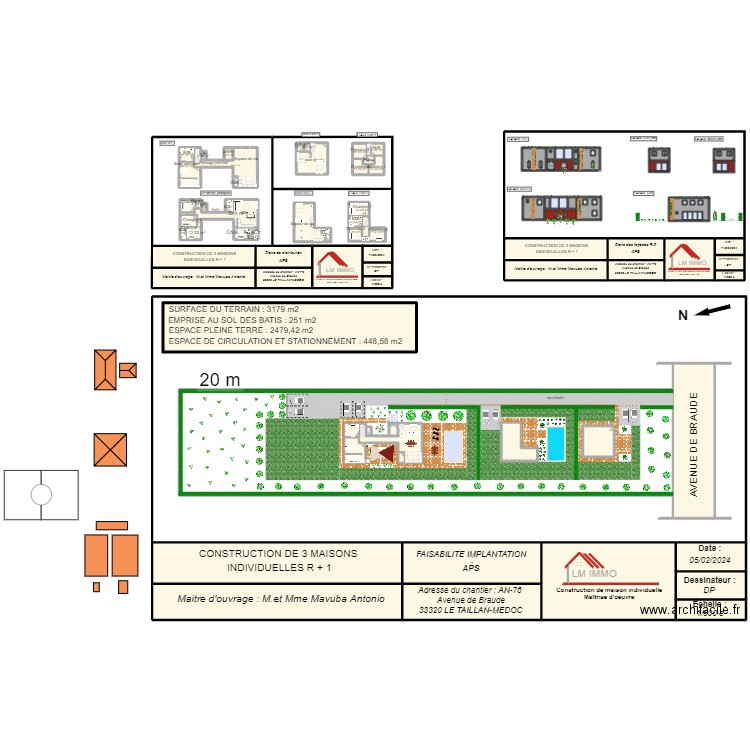 SCI 10-03. Plan de 143 pièces et 7148 m2