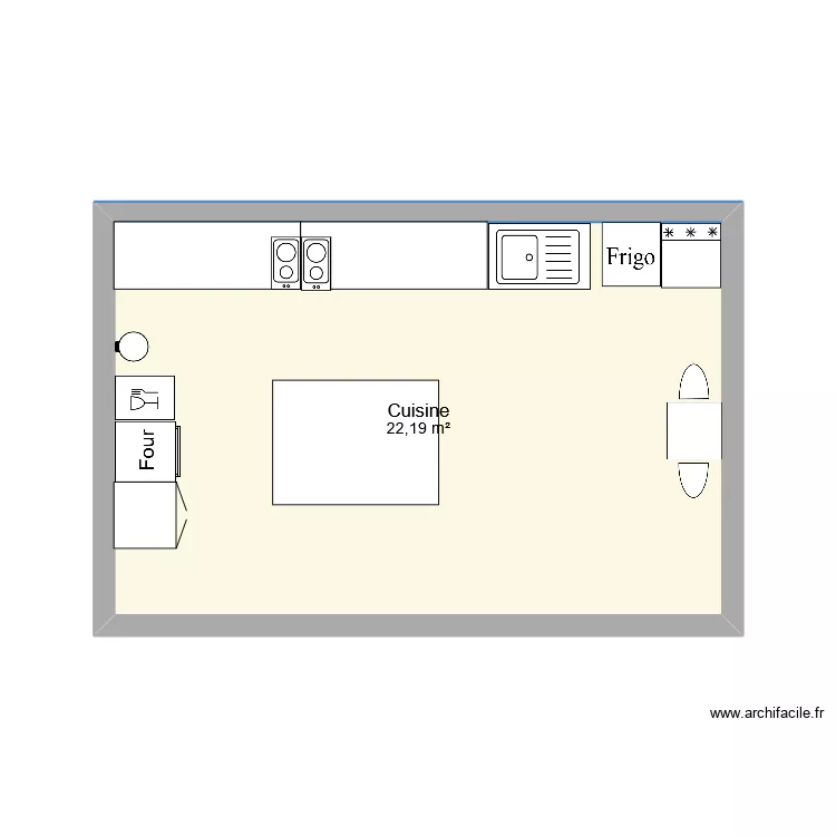Cuisine handicap. Plan de 