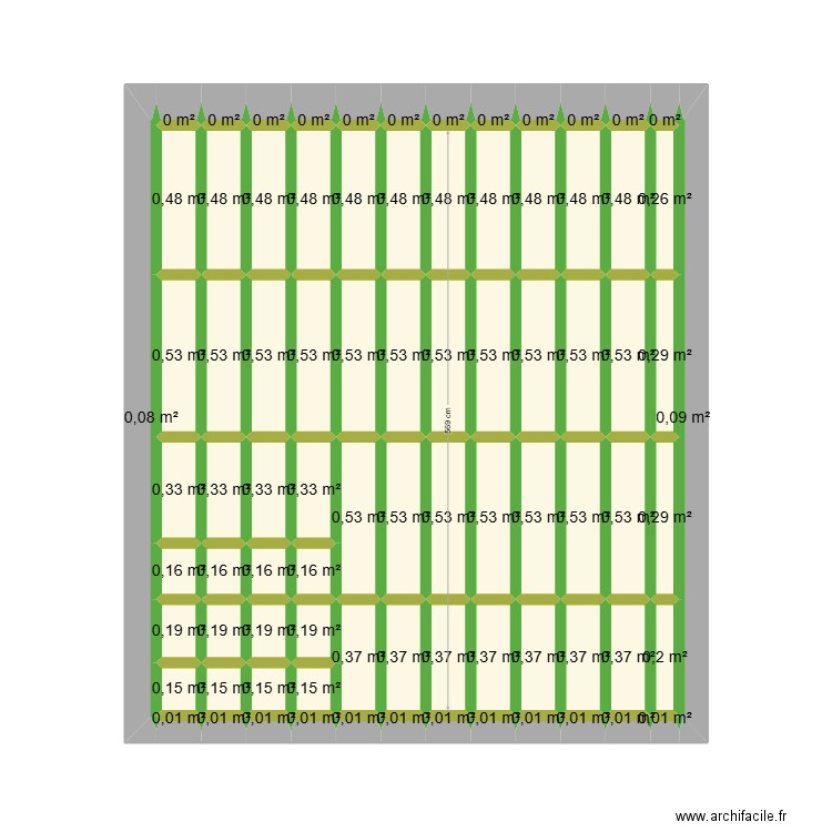 Faux Plancher chambre/escalier. Plan de 82 pièces et 22 m2