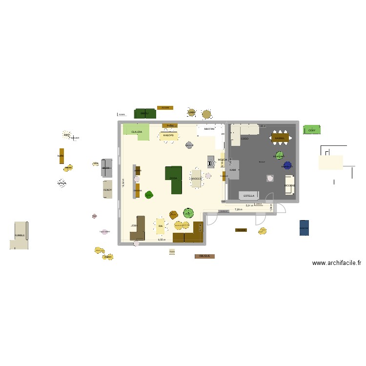 MAGASIN juillet/aout 2025. Plan de 2 pièces et 188 m2