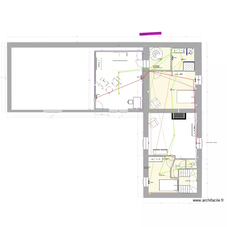 plan &eacute;tage 2. Plan de 