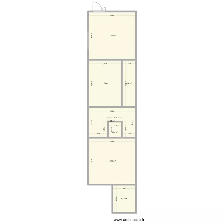 Donier. Plan de 13  et 136 m²