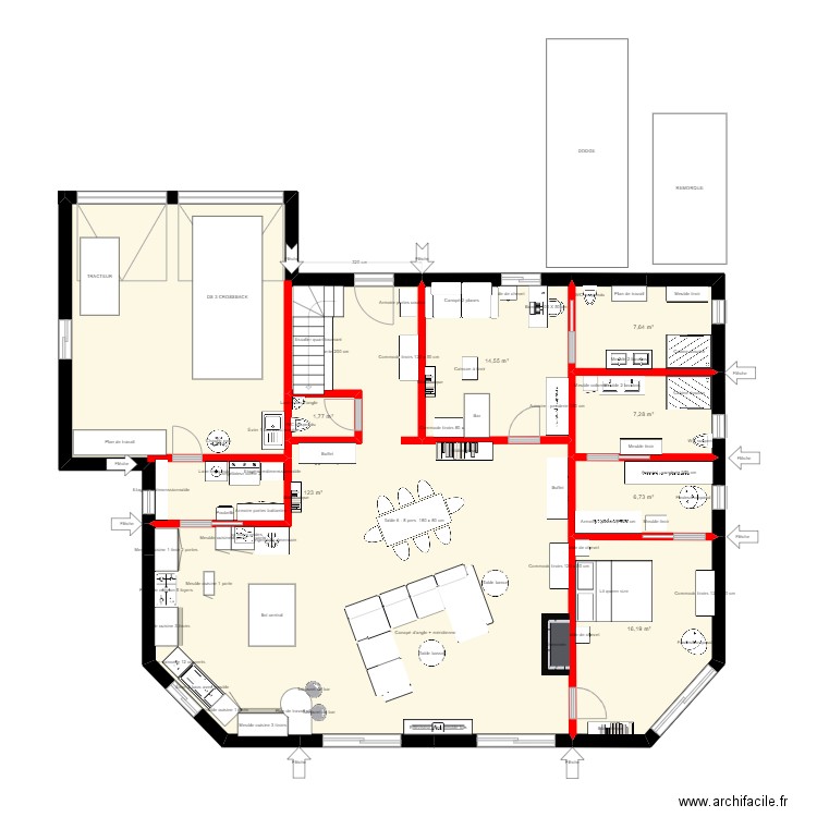 Palau 6 BIS. Plan de 7 pièces et 177 m2