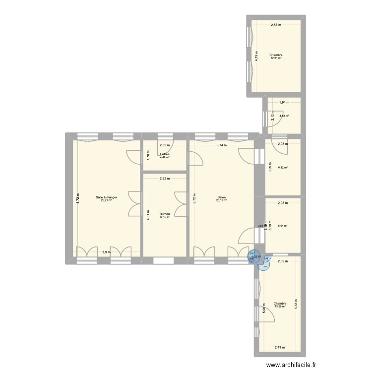 Hoche V1. Plan de 11 pièces et 112 m2