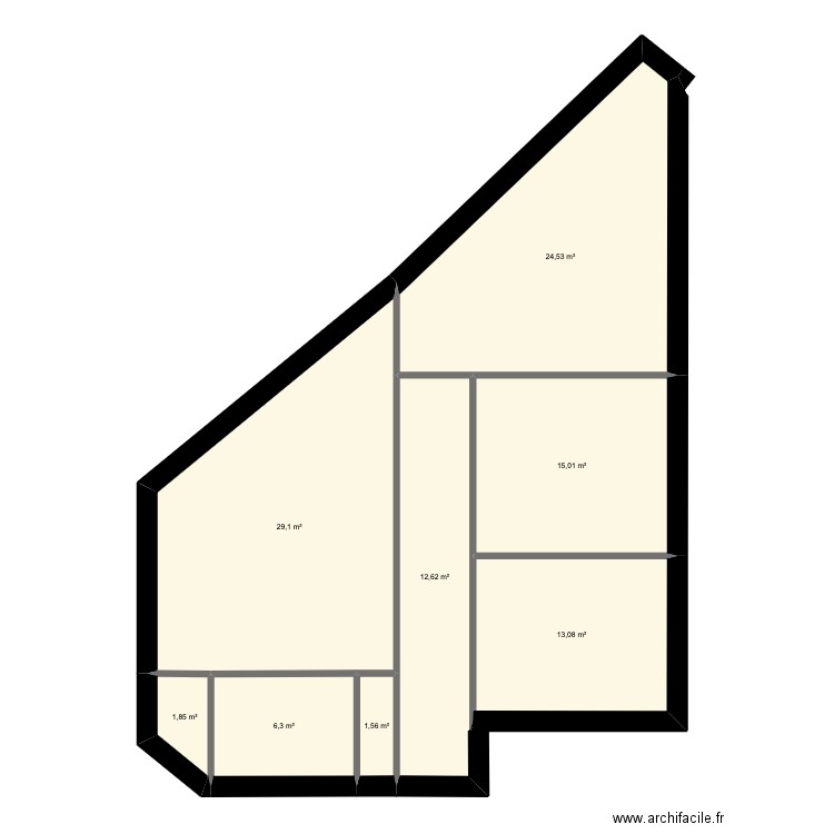 VICTOR HUGO. Plan de 8 pièces et 104 m2