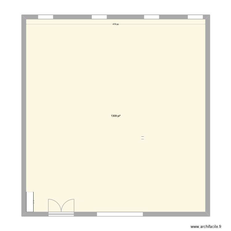 Salon Dede. Plan de 1 pièce et 122 m2