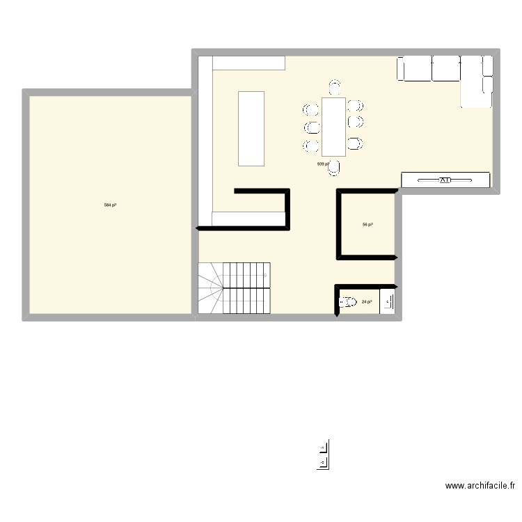 ouf. Plan de 4 pièces et 149 m2