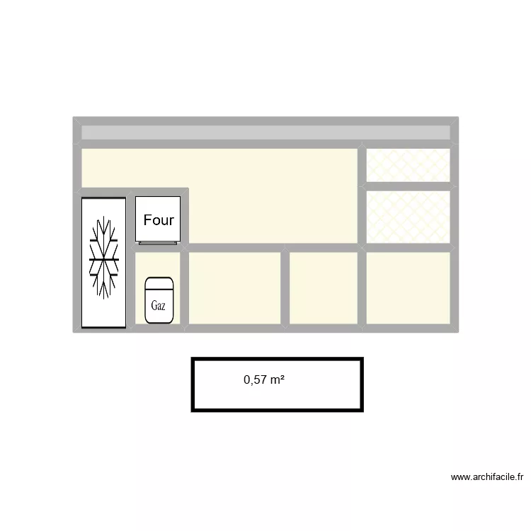 cuisine externe 1. Plan de 10  et 11 m²