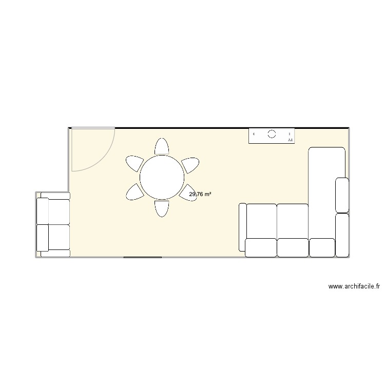 AGADIR BAY. Plan de 1 pièce et 30 m2