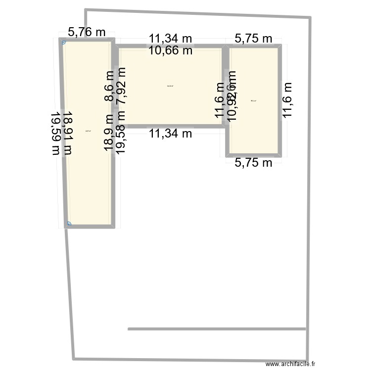maison st Quentin 2. Plan de 3 pièces et 230 m2