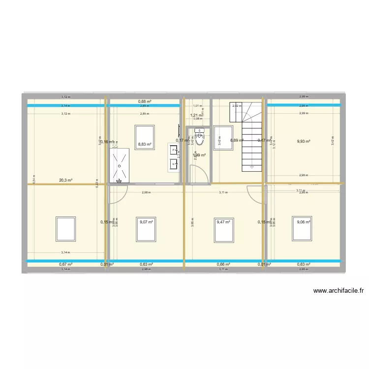 Marec Xavier etage amenagement. Plan de 