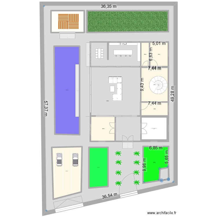 vvsg. Plan de 15 pièces et 2717 m2