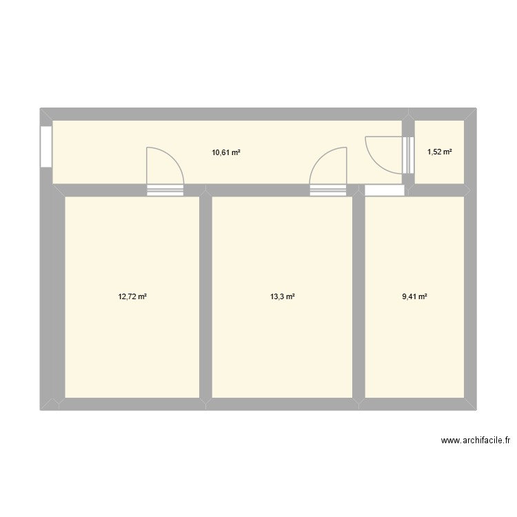 plan de masse. Plan de 5 pièces et 48 m2