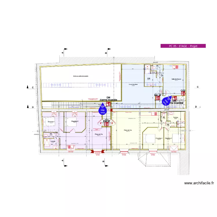Etage Projet. Plan de 