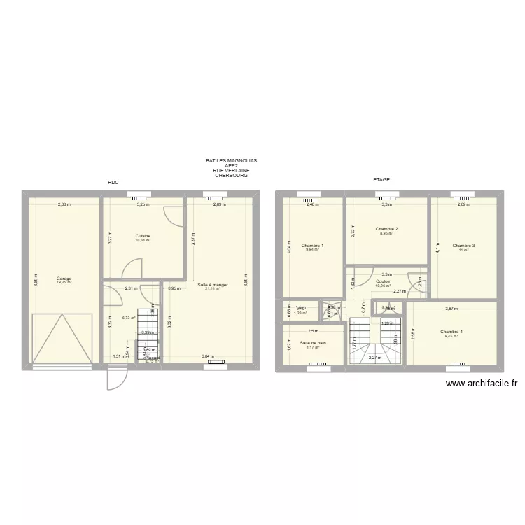 BAT LES MAGNOLIAS APP2. Plan de 13 et 114 m² BAT LES MAGNOLIAS APP2. Plan de 13 et 114 m²