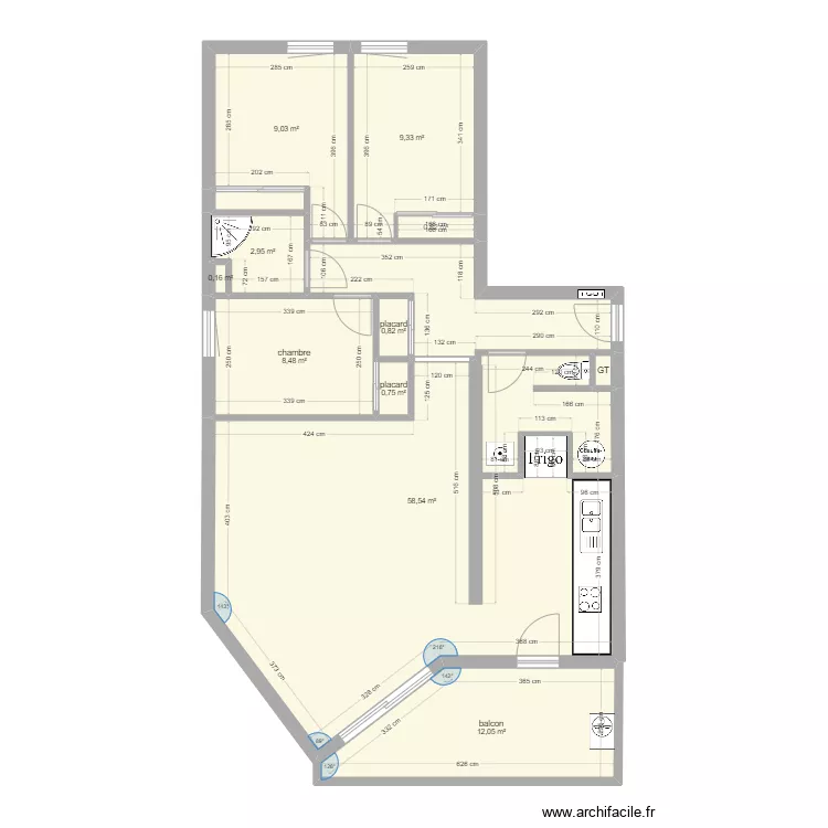 appartement davidou et amelie modifié. Plan de appartement davidou et amelie modifié. Plan de