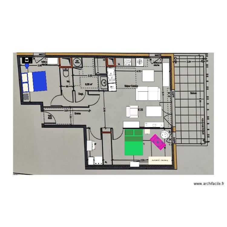 lemien. Plan de 0 pièce et 0 m2