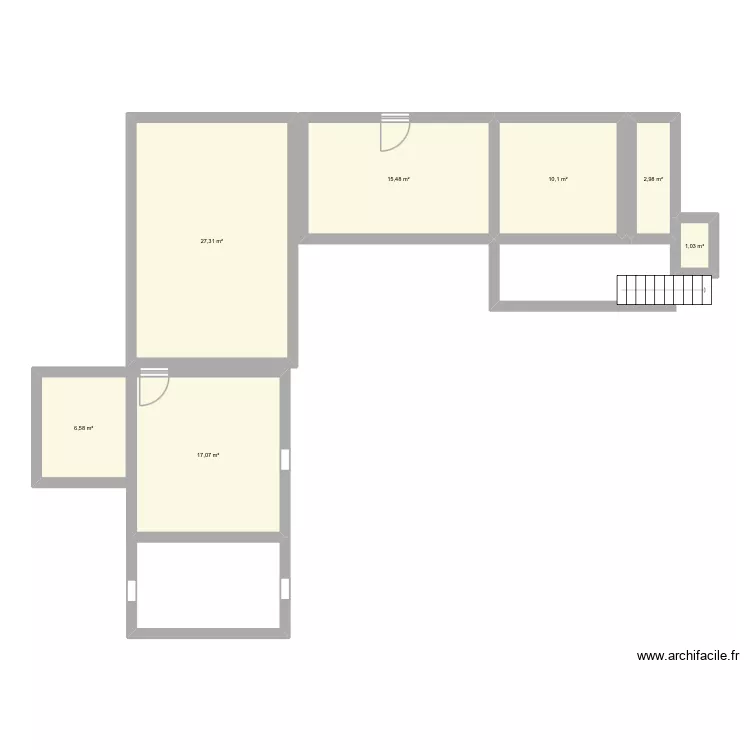 Maison.,. Plan de 7  et 81 m²
