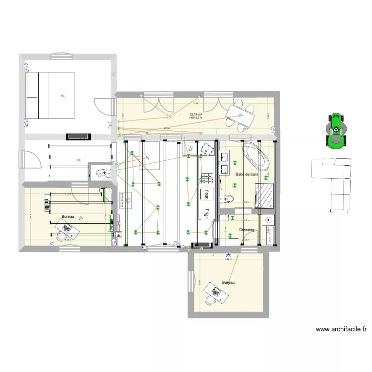 Plan &Eacute;lectrique Presbyt&egrave;re 16JAN2026 REV1. Plan de 5  et 46 m²