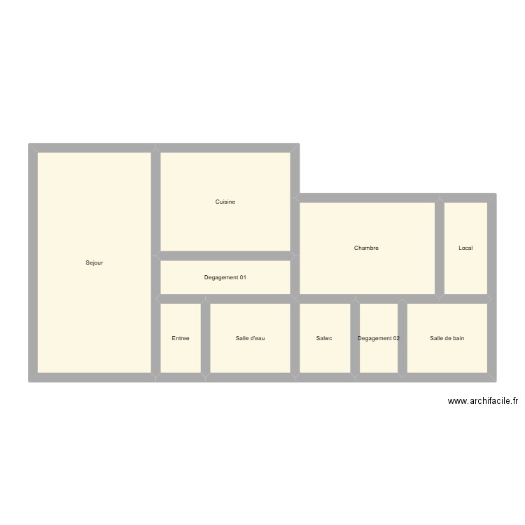 350602602. Plan de 10 pièces et 74 m2