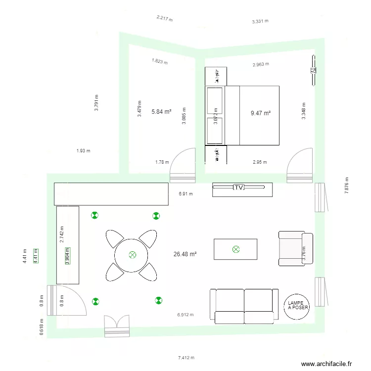 apt 201 bis. Plan de apt 201 bis. Plan de