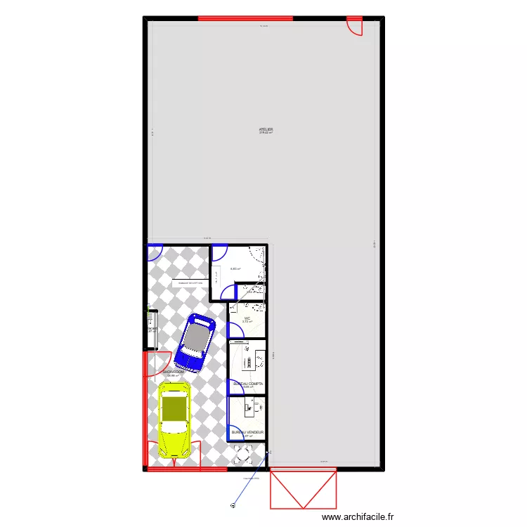 AGENCE DE SAINT VIT. Plan de 8  et 291 m²