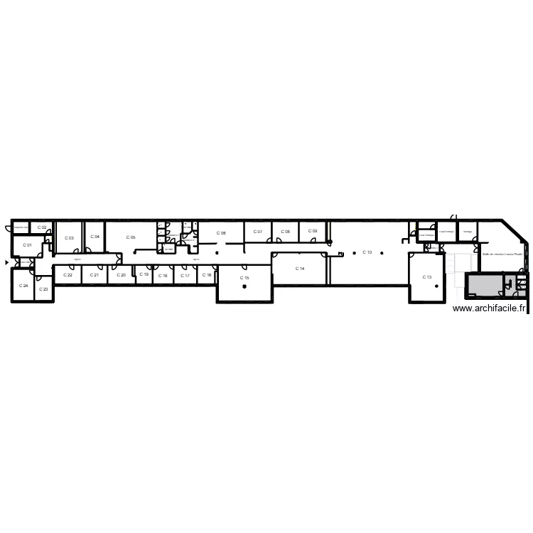 Bâtiment C Pélissier - Numérotation. Plan de Bâtiment C Pélissier - Numérotation. Plan de