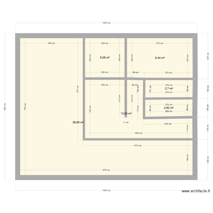 maison burdigne. Plan de 6 pièces et 73 m2