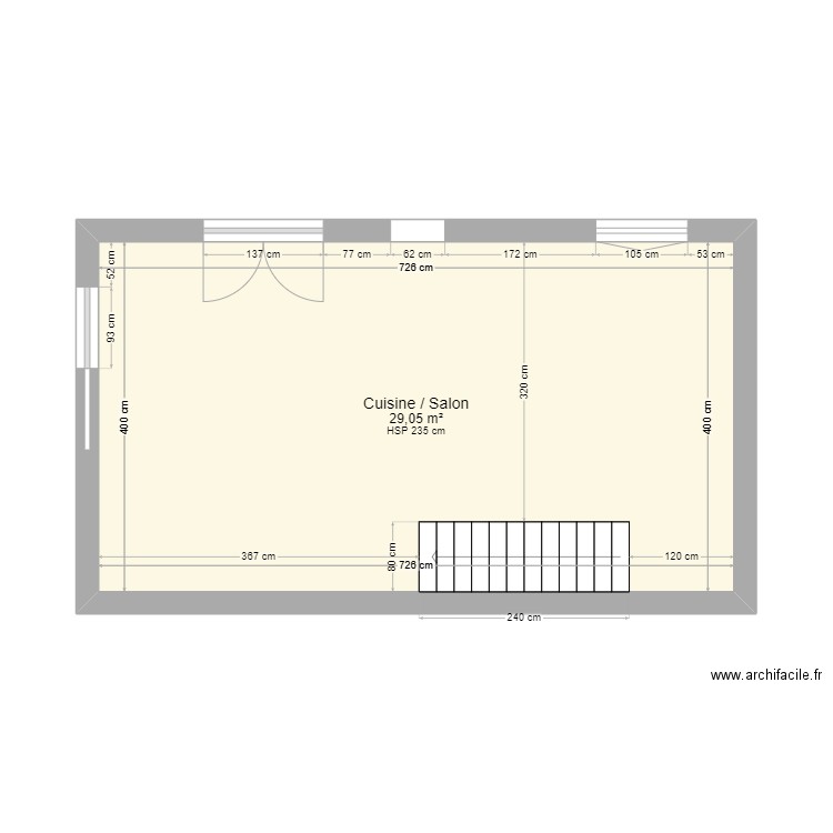 Cuisine / Salon. Plan de 0 pièce et 0 m2