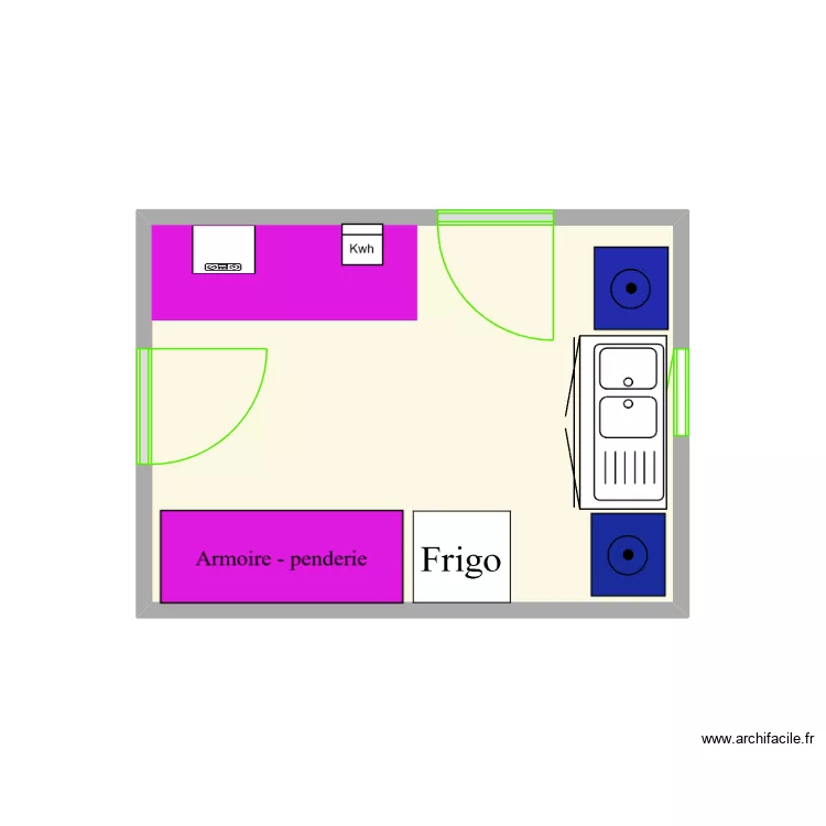 arriere cuisine. Plan de arriere cuisine. Plan de