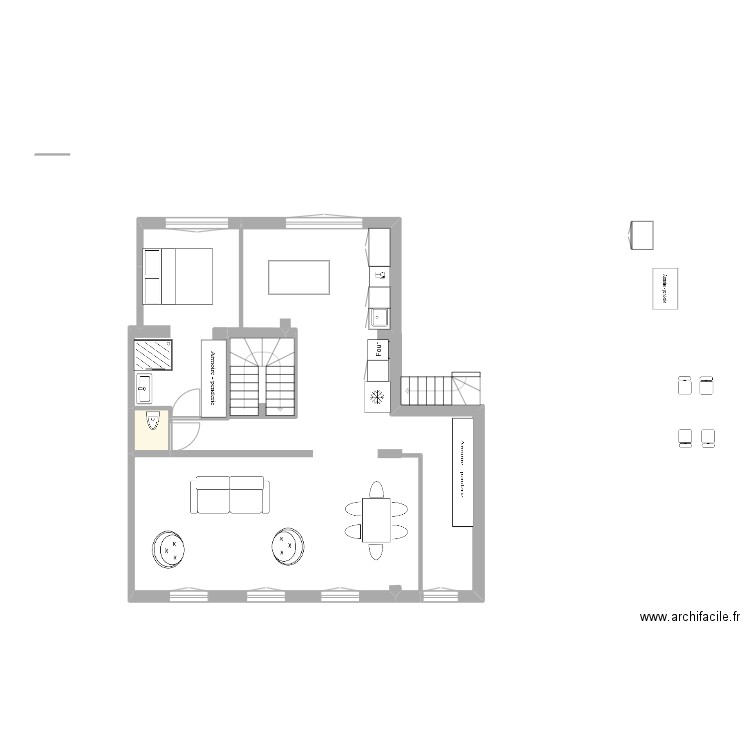 lagny petite  sans extension autre 3. Plan de 9 pièces et 46 m2