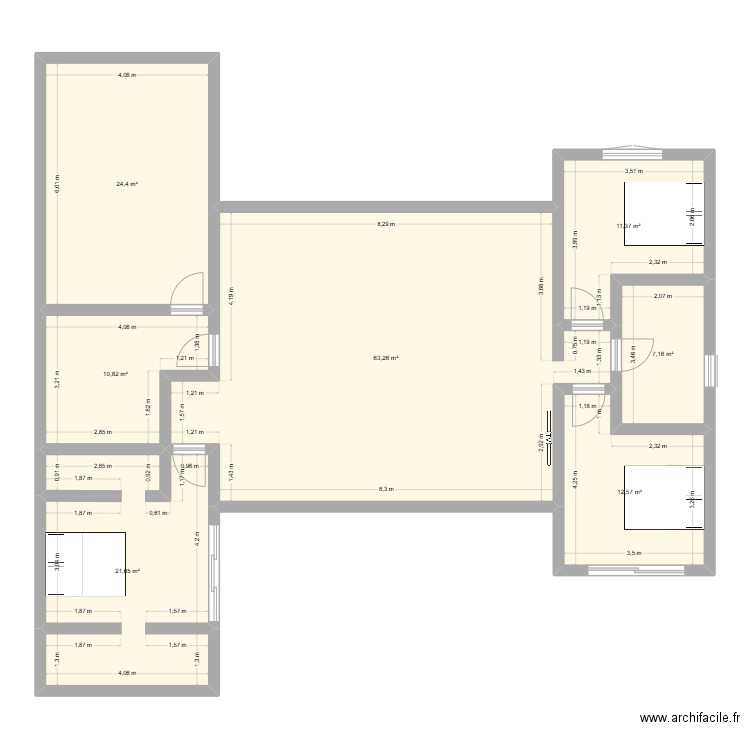 essai2. Plan de 7 pièces et 151 m2