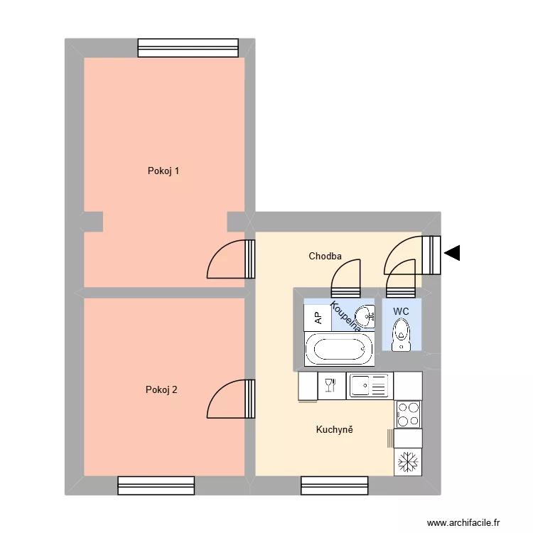 Krasnoarmejců 2073, byt 4. Plan de 10 et 167 m² Krasnoarmejců 2073, byt 4. Plan de 10 et 167 m²