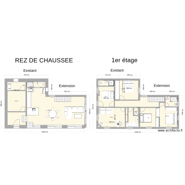 Extension sans cave. Plan de 0 pièce et 0 m2