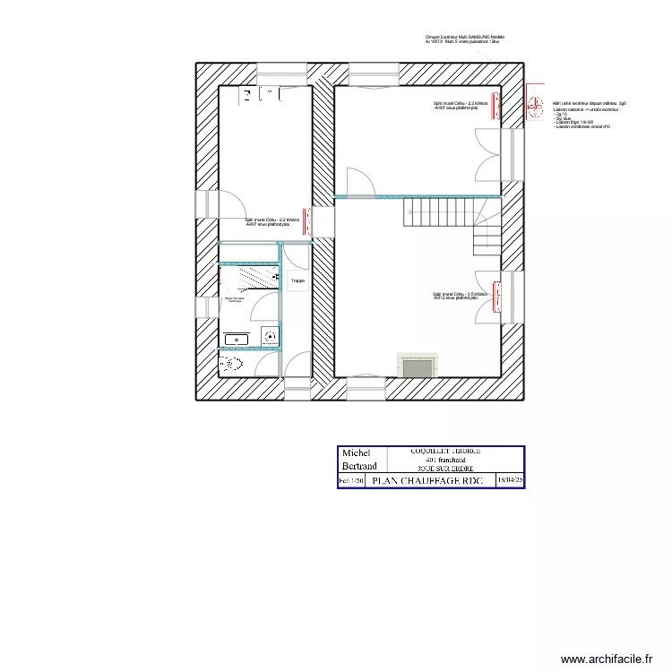 COQUILLET RDC. Plan de 
