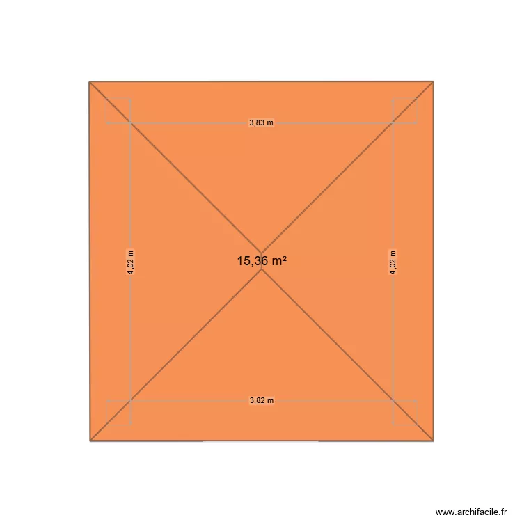 GARAGE. Plan de 1 Pièce et 15 m²