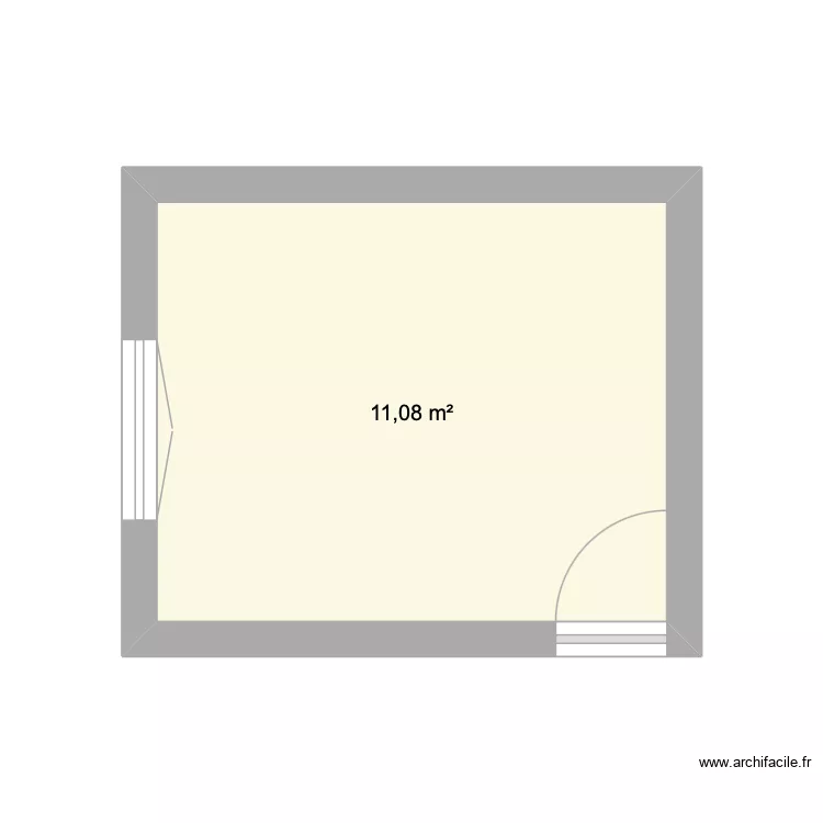 Bureau. Plan de 1 et 11 m² Bureau. Plan de 1 et 11 m²