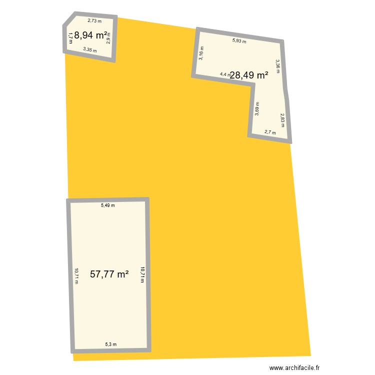 22 route de M. Plan de 3 pièces et 95 m2