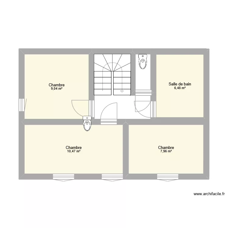 ETAGE RIBEYRE 1. Plan de 4 et 34 m² ETAGE RIBEYRE 1. Plan de 4 et 34 m²