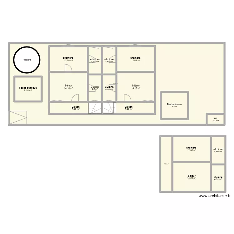 MPAKA 120 BB02. Plan de 19  et 375 m²